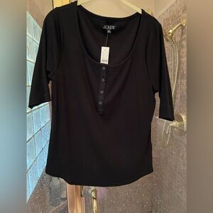 J Crew NWT vintage rib Henley. Size XL.